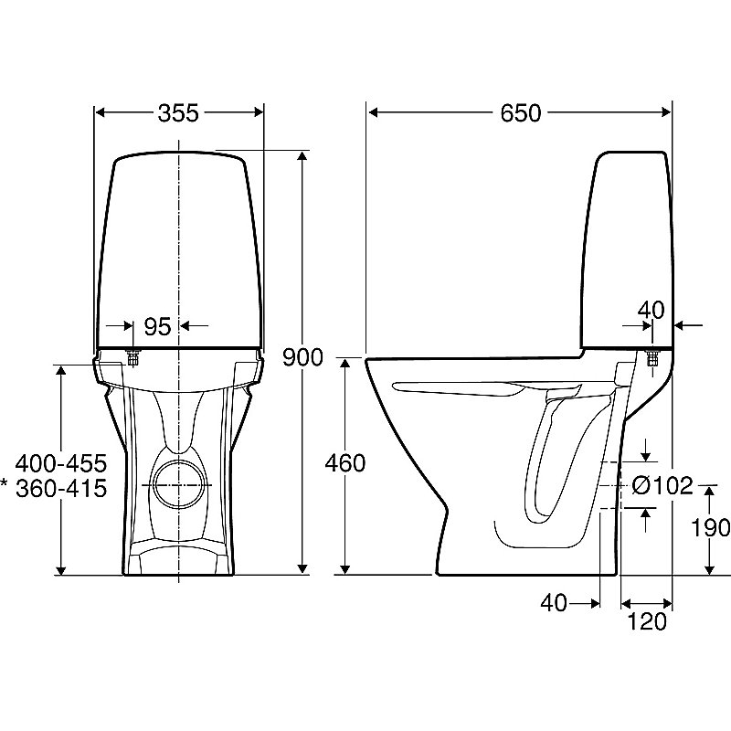 Indflydelse Par bekymre Ifö Sign toilet høj model med indbygget P-lås