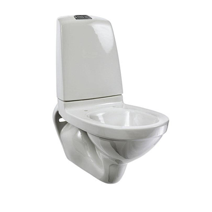 Gustavsberg Nautic 1522L væghængt toilet med Hygienic Flush og CeramicPlus 700x345mm