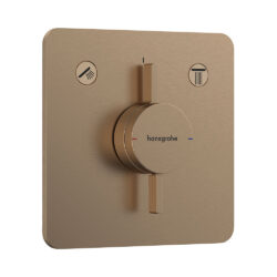 Hansgrohe DuoTurn Q termostatarmatur til indbygning med 2 udtag i børstet bronze