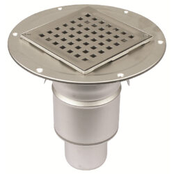 Blücher afløbsskål, 75 mm Square