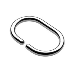 HeFe C-formet ringe i krom til forhæng - 12 stk