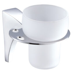 HeFe Spazio Tandglas med holder i krom