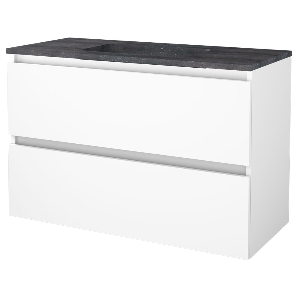 sanibell-basicline-moebelsaet-i-hvid-hoejglans-med-sort-stenhaandvask-100x46cm