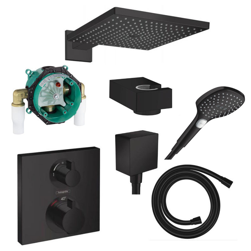 hansgrohe-ecostat-komplet-brusesaet-til-indbygning-i-mat-sort-firkantet