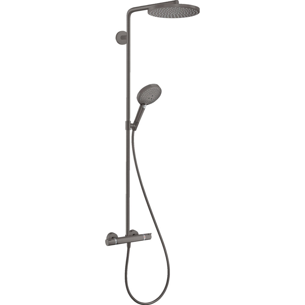 hansgrohe-raindance-select-s-240-1jet-powderrain-komplet-brusesystem-i-boerstet-sort-krom