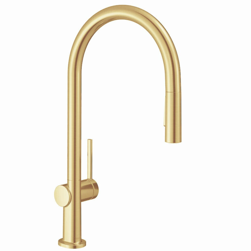 Hansgrohe Talis M54 køkkenarmatur 210 2jet med udtræk i børstet messing