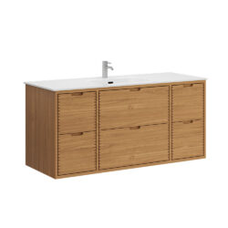 Fingertappet snedkermøbel olieret eg 120 cm med 6 skuffer uden bordplade