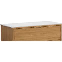 Solid Surface bordplade i hvid 101x46cm