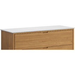 Solid Surface bordplade i hvid 120x46cm