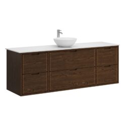 Møbelpakke mørkolieret 160 cm med 6 skuffer uden bordplade