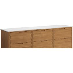 Solid Surface bordplade i hvid 181x46cm