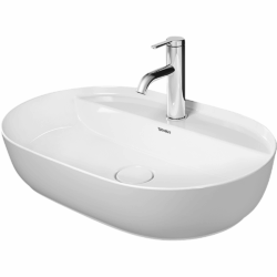 Duravit Luv bowle 600x400mm til bordplade. med hanehul midt uden overløb. Wondergliss