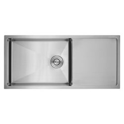 Krypton Stellar 1000 Steel køkkenvask med drypbakke i rustfrit stål 1000x440x200mm