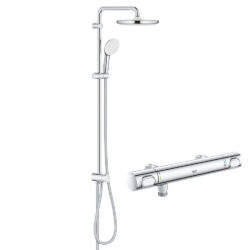 GROHE Tempesta 250 Flex brusesystem i krom med omskifter 8,5l og termostatbatteri