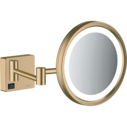 HansGrohe AddStoris Barber-/kosmetikspejl med LED-lys - Børstet bronze PVD