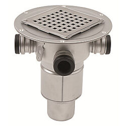 Blücher gulvafløb Type 351 t/Beton og Klinkegulve 75 mm m/membranflange